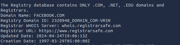 Domain registration date