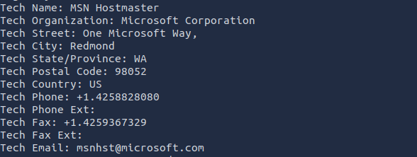 Tech contact Microsoft