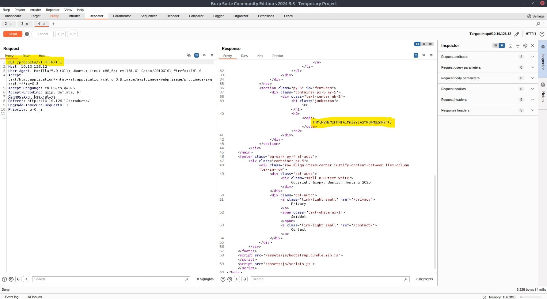 Endpoint failure flag