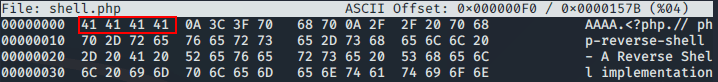 Hexedit shell php