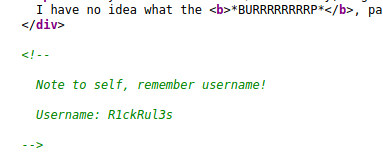 Hidden username in source code