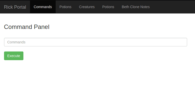 Logged in to the Command Panel
