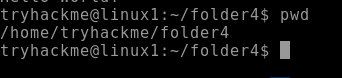 Using the pwd command