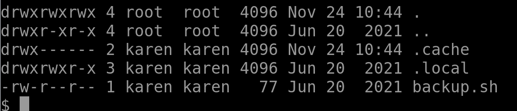 Backup.sh is writable!