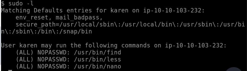 Checking our sudo rights