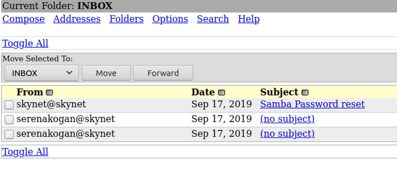 Logged in to squirrelmail