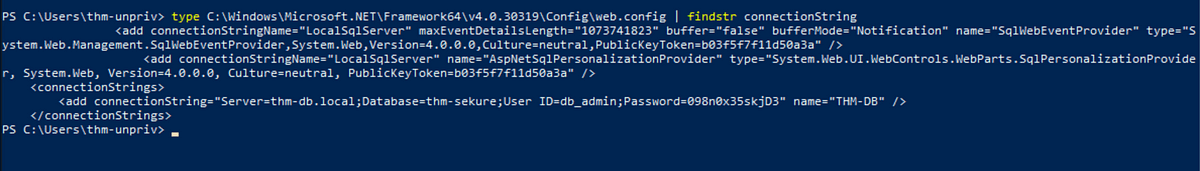 Reading a web.config file