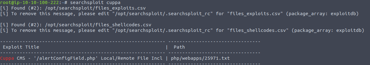 Using searchsploit