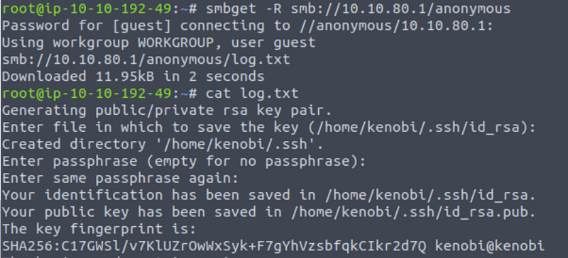 Downloading files from the SMB share