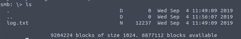 Finding log.txt on the SMB share