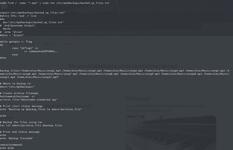 Backup script source code