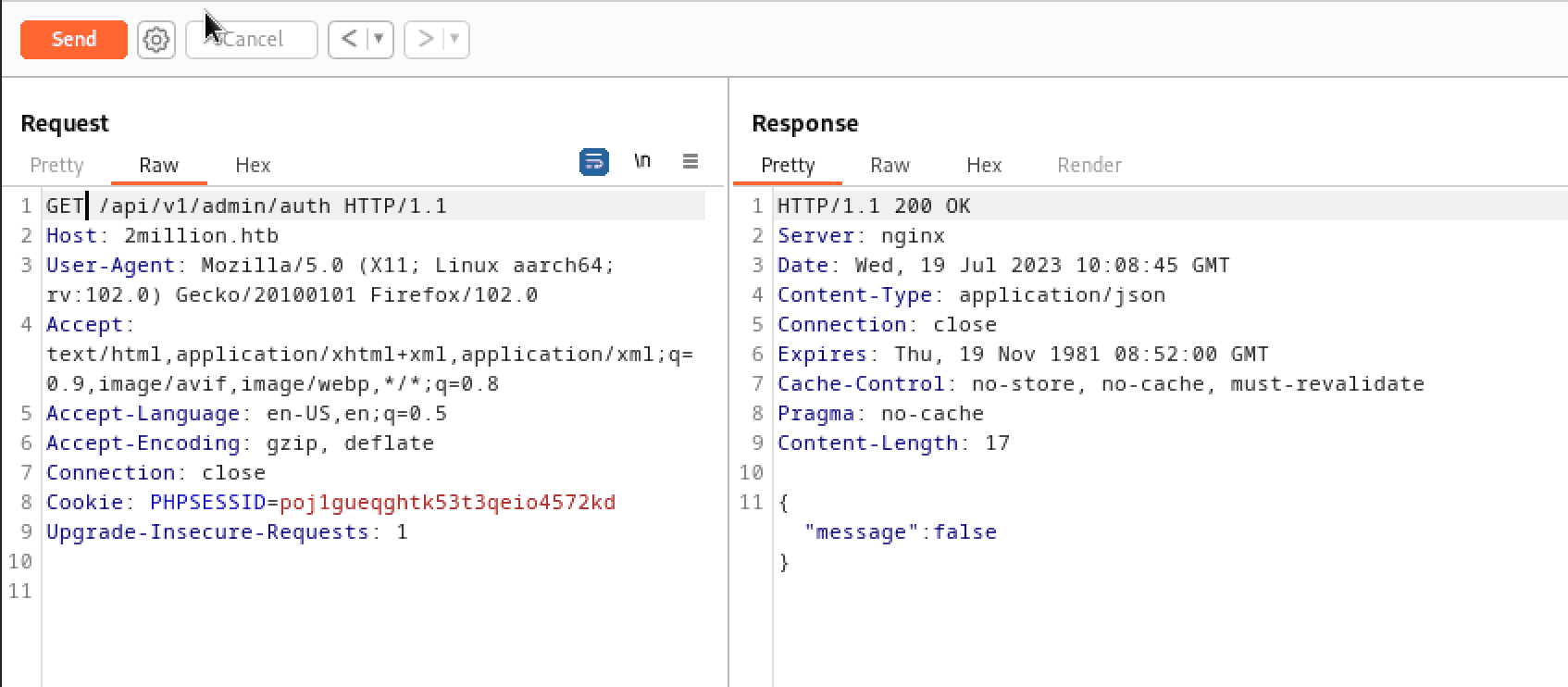 Checking if a user is admin through the endpoint