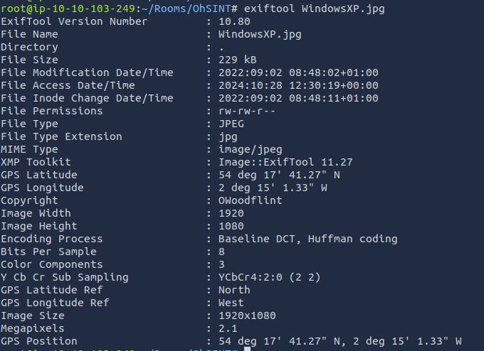 Exif information