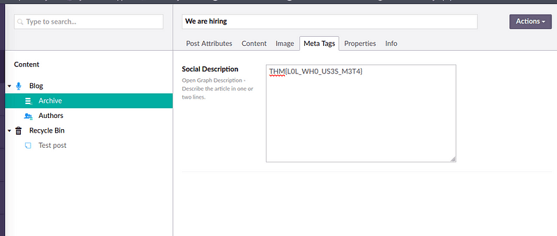 Found a flag in the meta tags