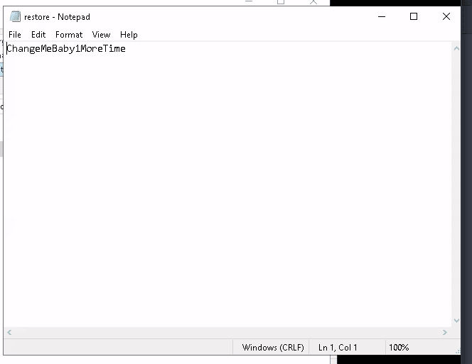 Found the administrator password