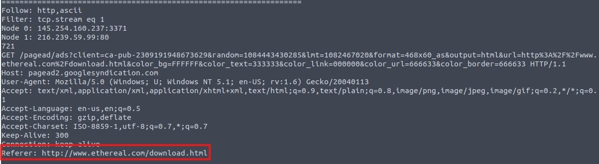 HTTP stream 1 referrer