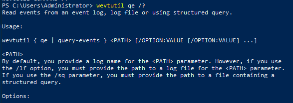 Help command qe