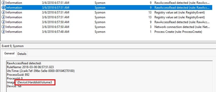 Device name being called by RawAccessRead